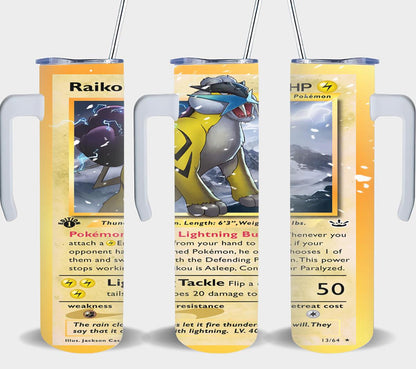 Pokemon Raikou Card-8047 - tumbler