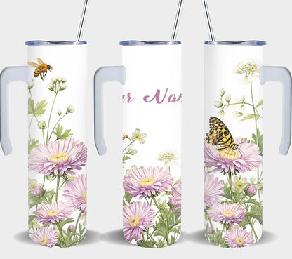 Personalized Birthday September Aster - tumbler