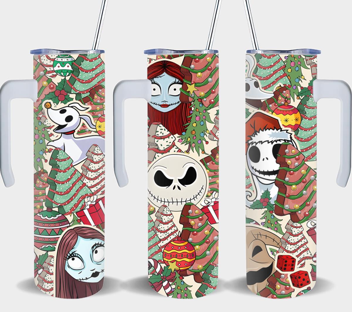 Skull Guy in Christmas - tumbler