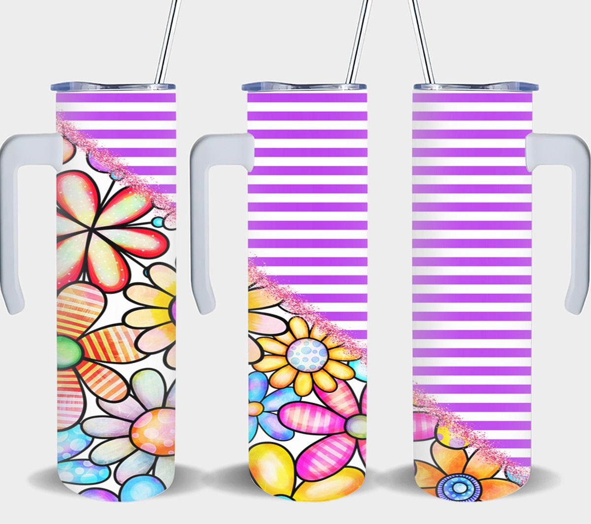 Flower Split Purple-10577 - tumbler