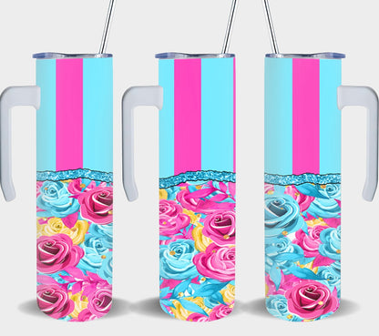 Flower Stripe-10581 - tumbler