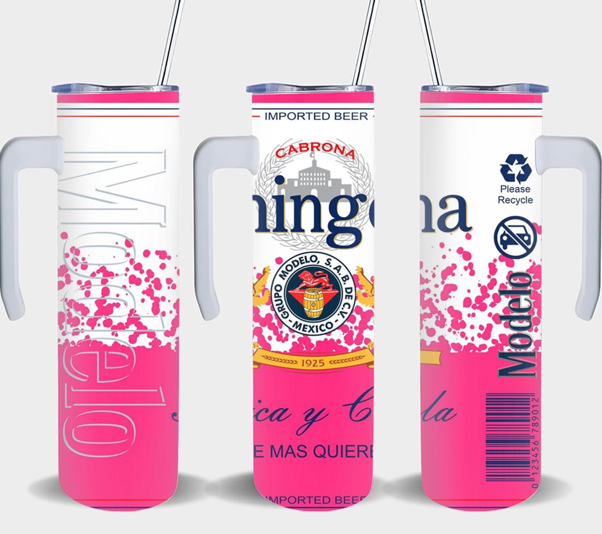 Chingona Toxica y Chula Pink-8485 - tumbler