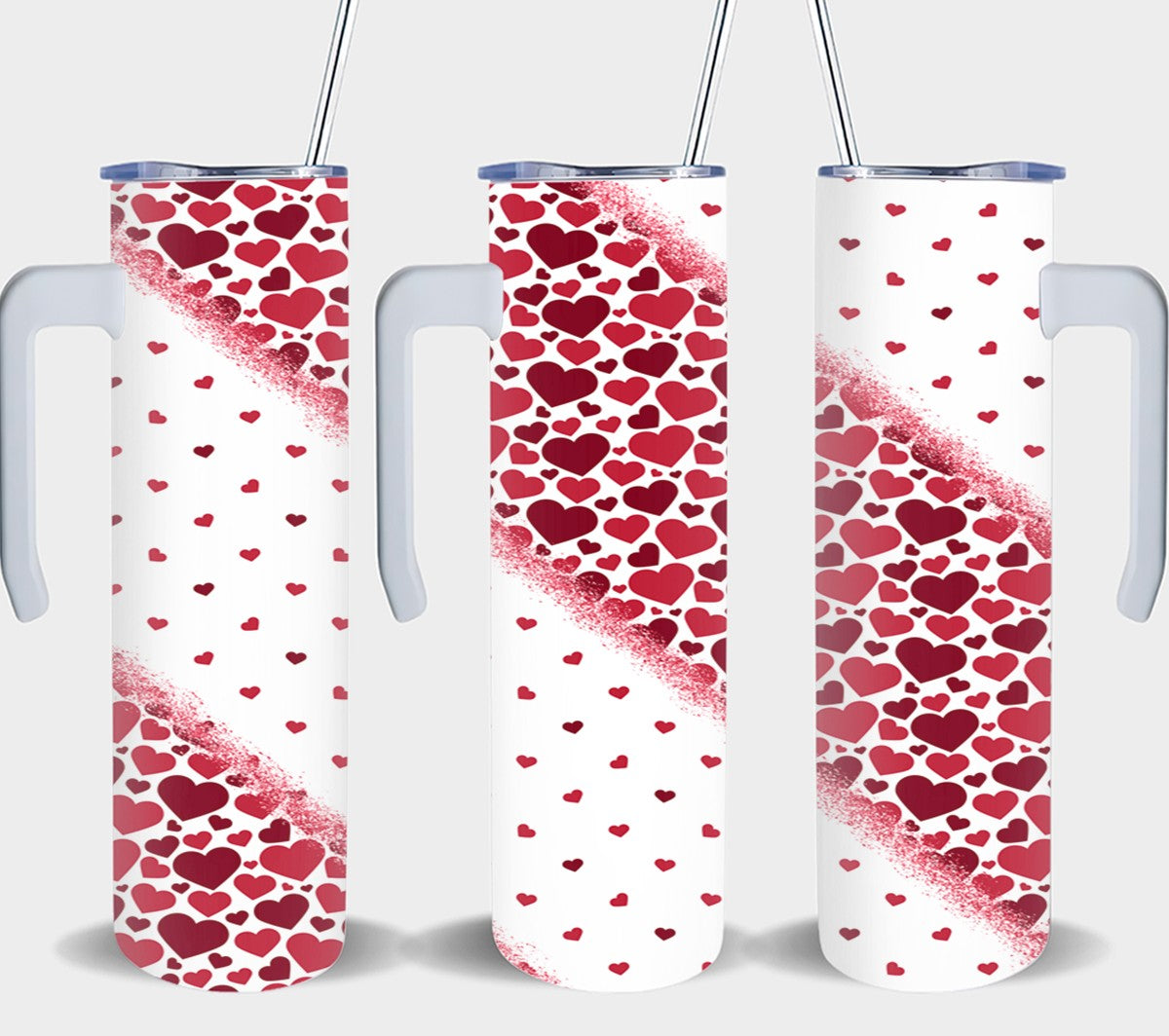 Stripe Hearts - tumbler