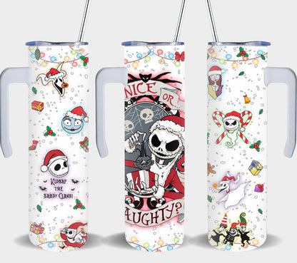 Skull Guy in Christmas - tumbler