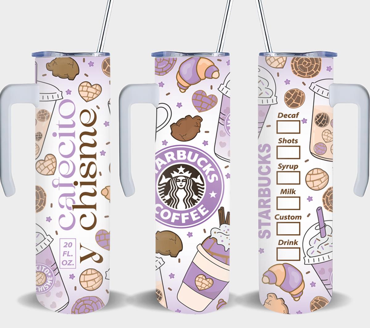 Cafecito y Chisme Purple-8475 - tumbler