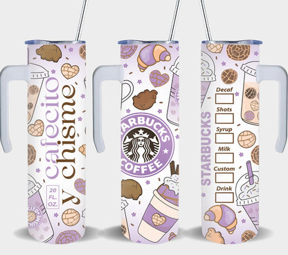 Cafecito y Chisme Purple-8475 - tumbler