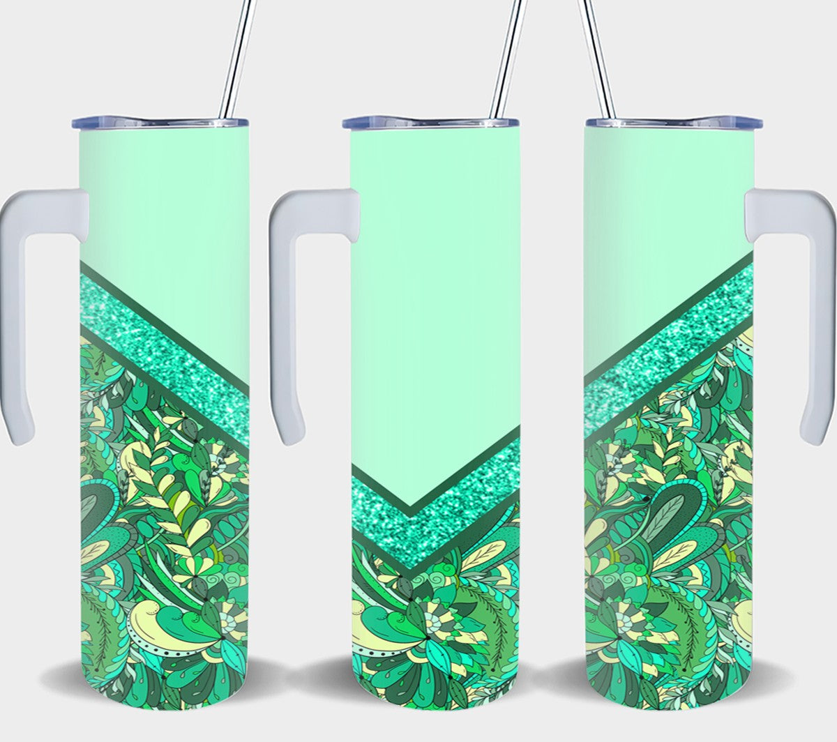 Abstract Flower Green-10554 - tumbler