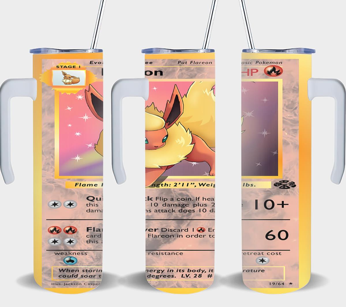 Pokemon Flareon Card-8041 - tumbler