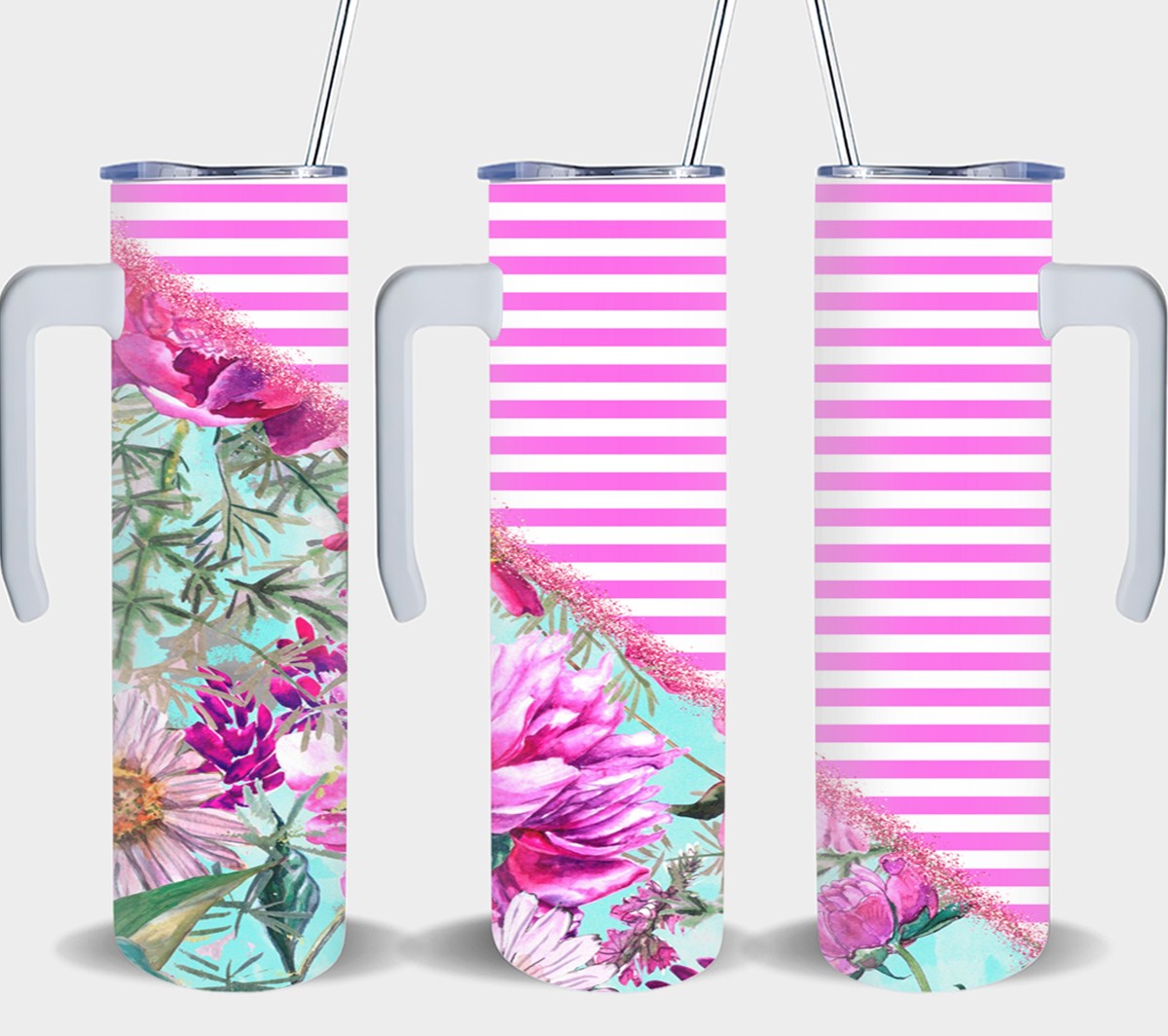 Flower Split Sky Pink-10578 - tumbler