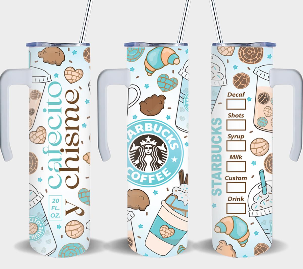Cafecito y Chisme Blue-8473 - tumbler