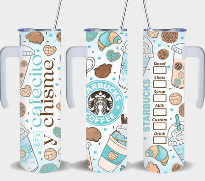 Cafecito y Chisme Blue-8473 - tumbler