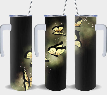 Butterfly Glow Yellow-8335 - tumbler