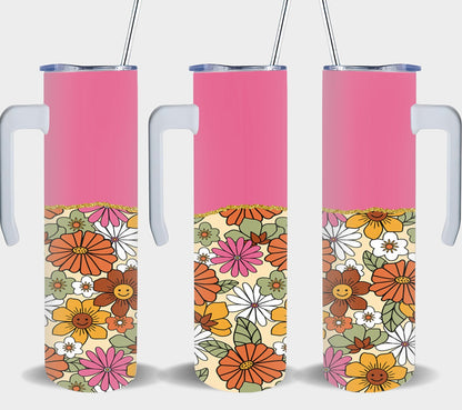 Rerto Pink Flowers-10603 - tumbler