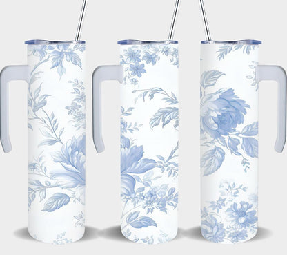 Blue Flower - tumbler