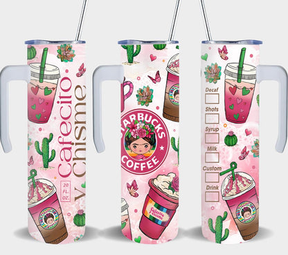 Cafecito y Chisme Mexican Girl-8441 - tumbler