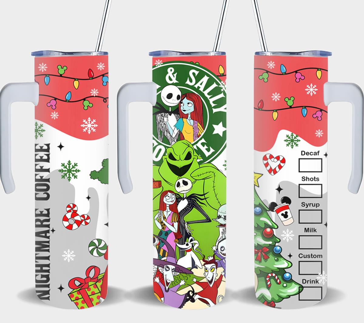 Skull Guy in Christmas - tumbler