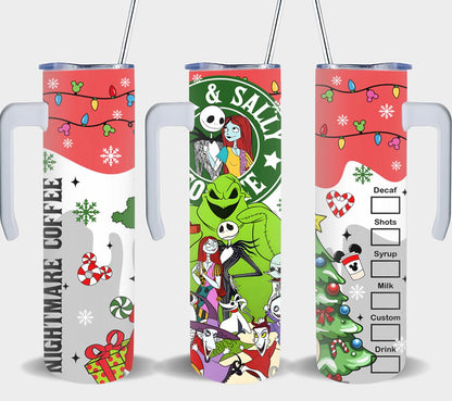 Skull Guy in Christmas - tumbler