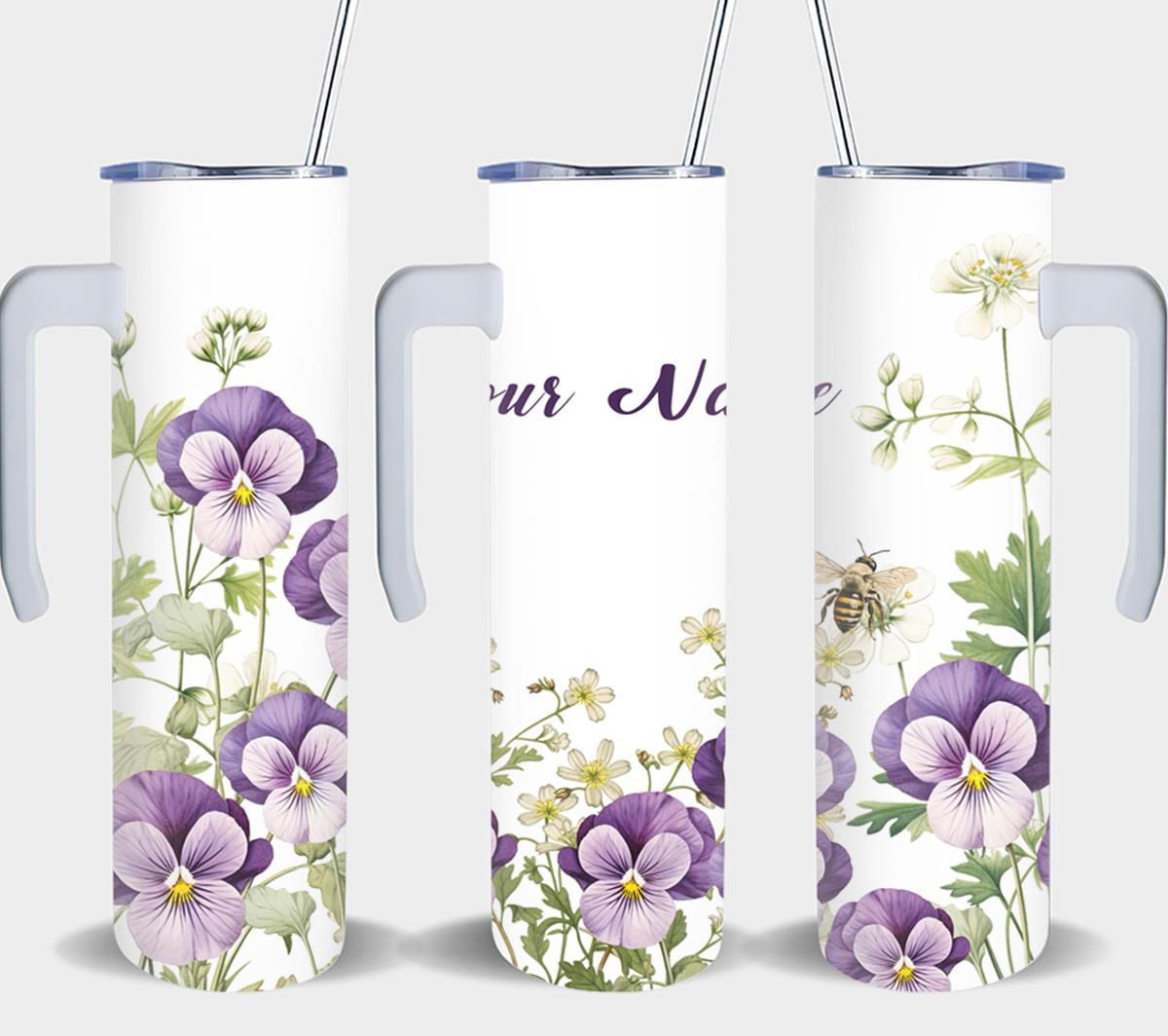 Personalized Birthday February Violet - tumbler