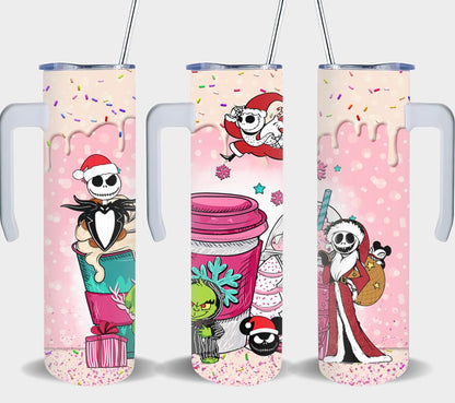 Skull Guy in Christmas - tumbler