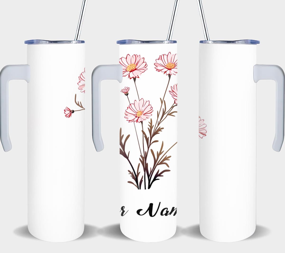 Personalized Birthday September Aster - tumbler