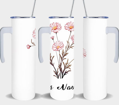 Personalized Birthday September Aster - tumbler
