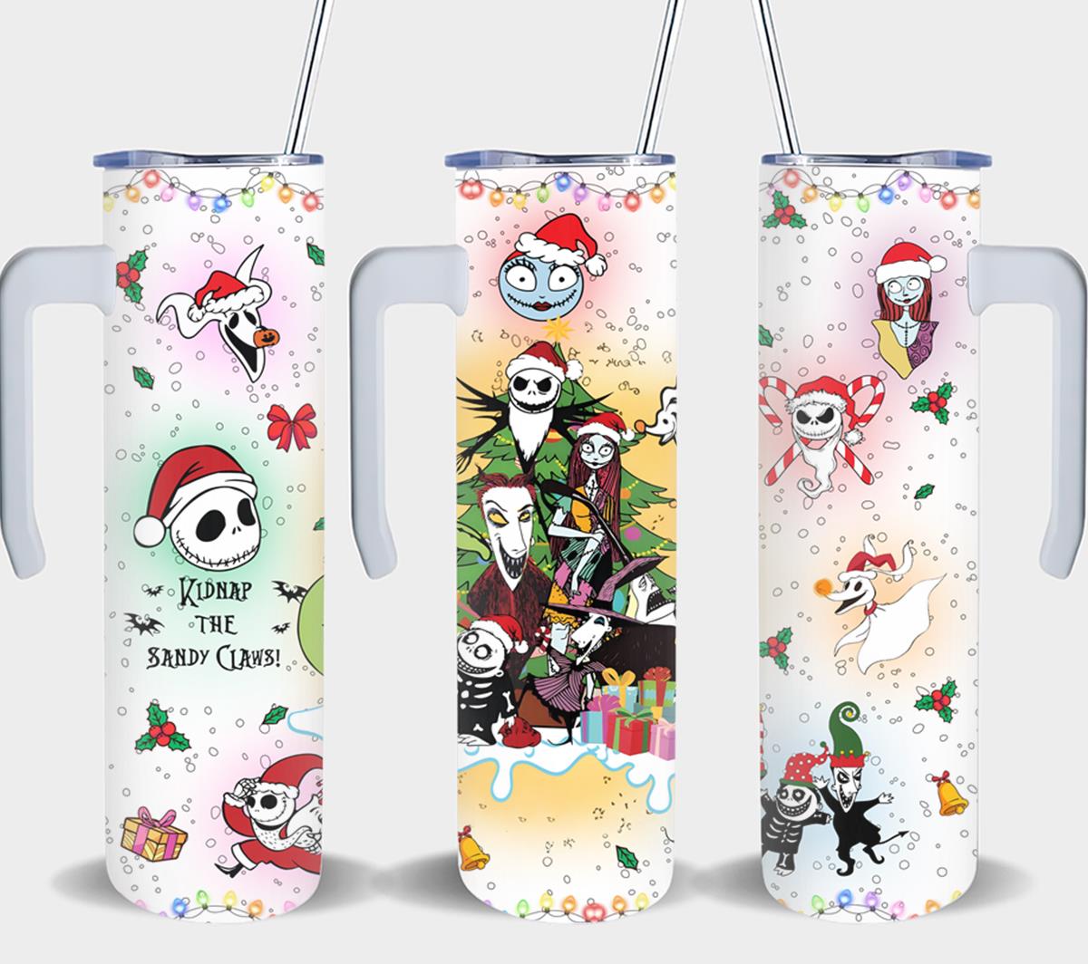 Skull Guy in Christmas - tumbler