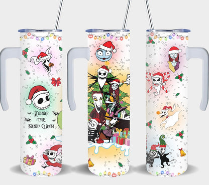 Skull Guy in Christmas - tumbler