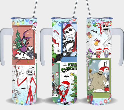 Skull Guy in Christmas - tumbler