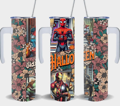 Super Heros Waiting for Halloween-9113 - tumbler