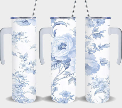 Blue Flower - tumbler