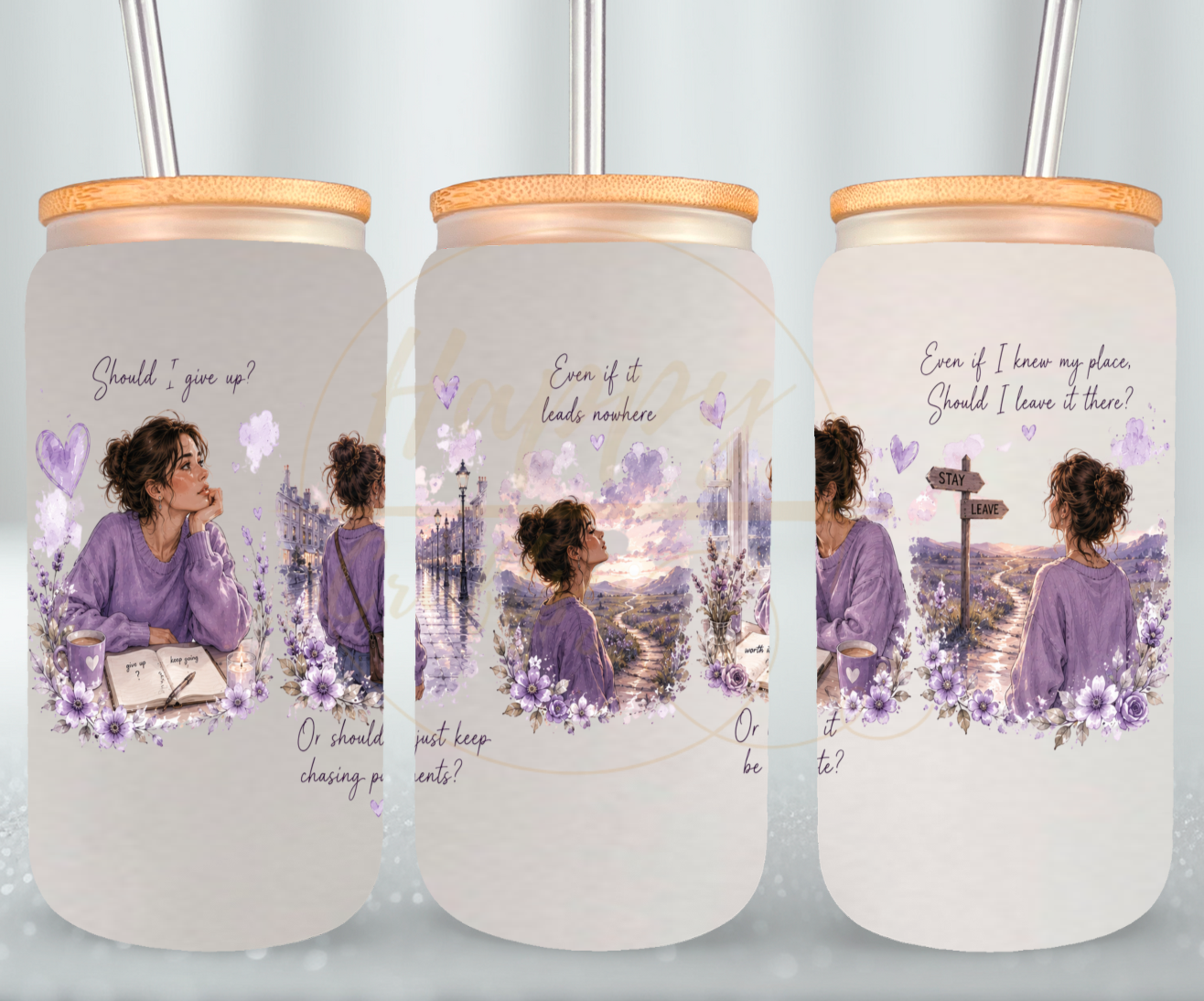 The Path I Choose-351 Glass Can - 351-16OZ-Bamboo Lids