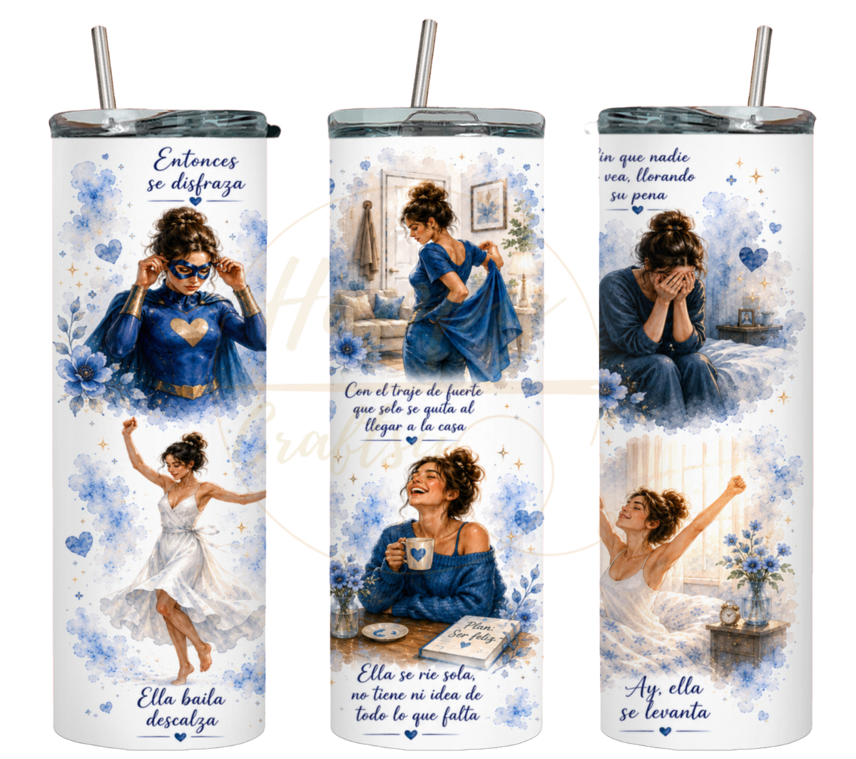 La Fuerza Que Nadie Ve Blue-349 Tumbler - 349-20OZ-White