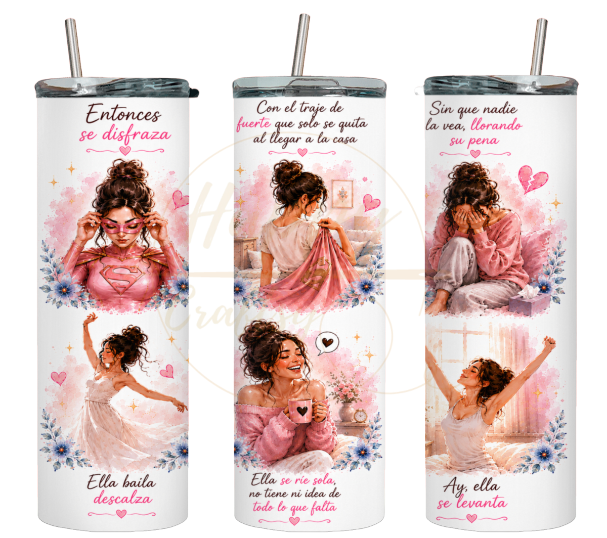 La Fuerza Que Nadie Ve Pink-350 Tumbler - 350-20OZ-White
