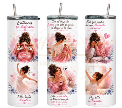 La Fuerza Que Nadie Ve Pink-350 Tumbler - 350-20OZ-White