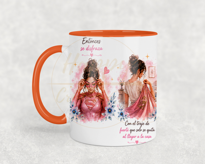 La Fuerza Que Nadie Ve Pink-350 Mugs - 350-11OZ-Orange