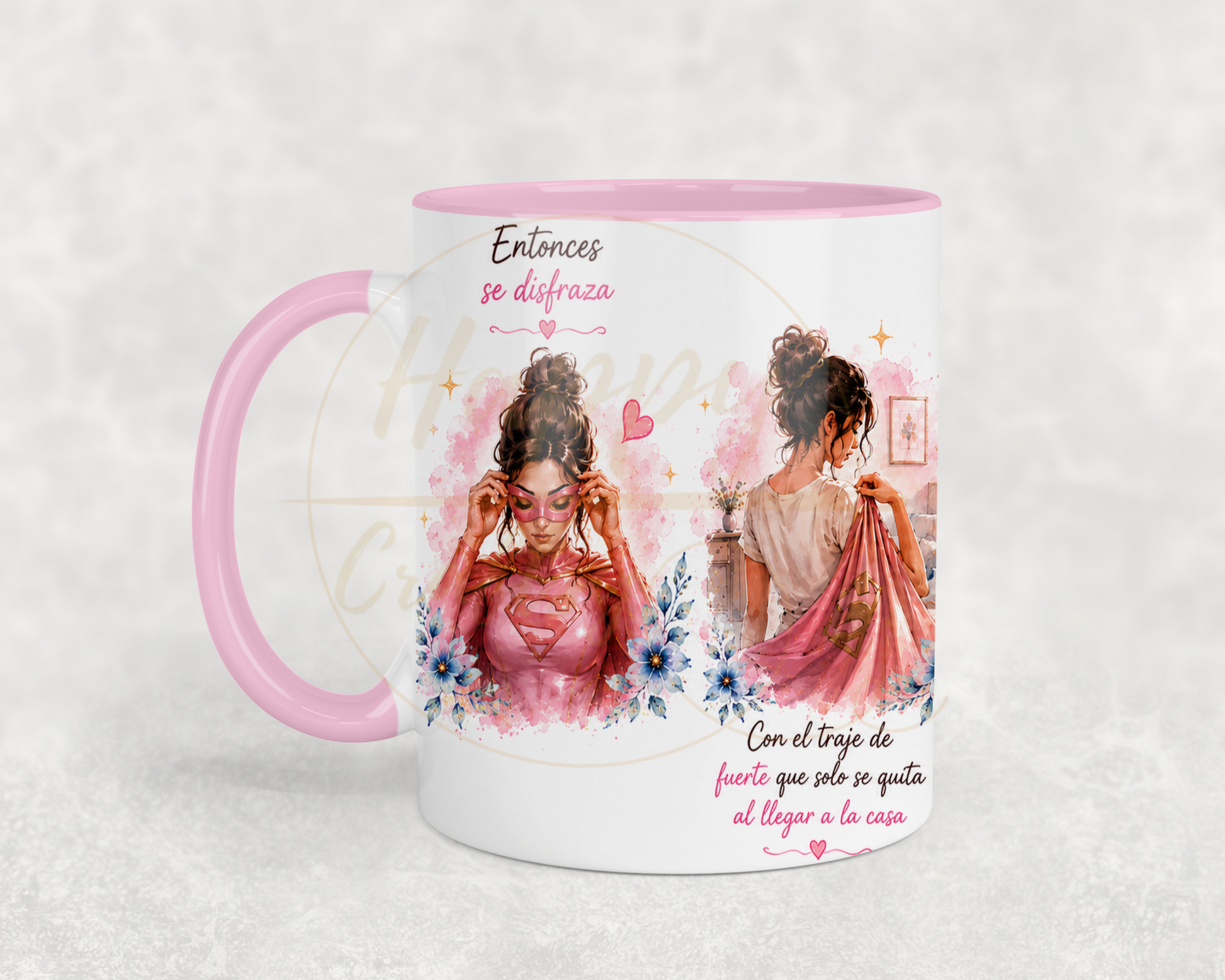 La Fuerza Que Nadie Ve Pink-350 Mugs - 350-11OZ-Pink
