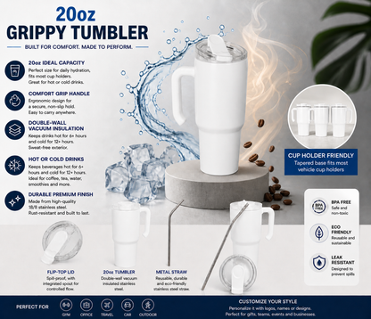 Strawberry Blossom Cottage.-551 Tumbler - 551-20OZ Grippy Tumbler-20OZ Grippy Tumbler