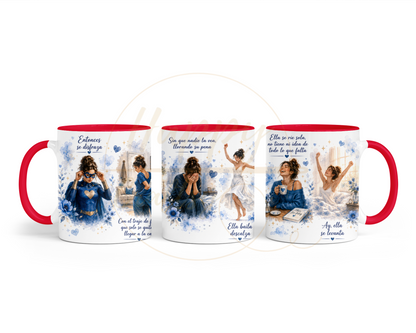 La Fuerza Que Nadie Ve Blue-349 Mugs - 349-11OZ-Red
