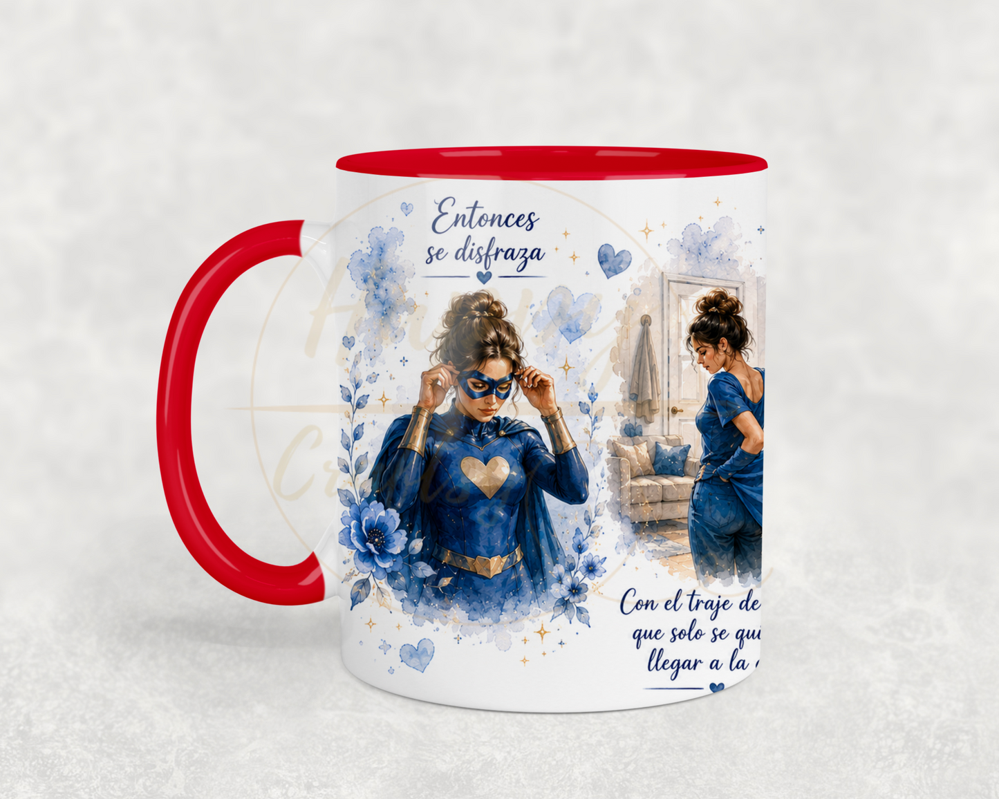 La Fuerza Que Nadie Ve Blue-349 Mugs - 349-11OZ-Red