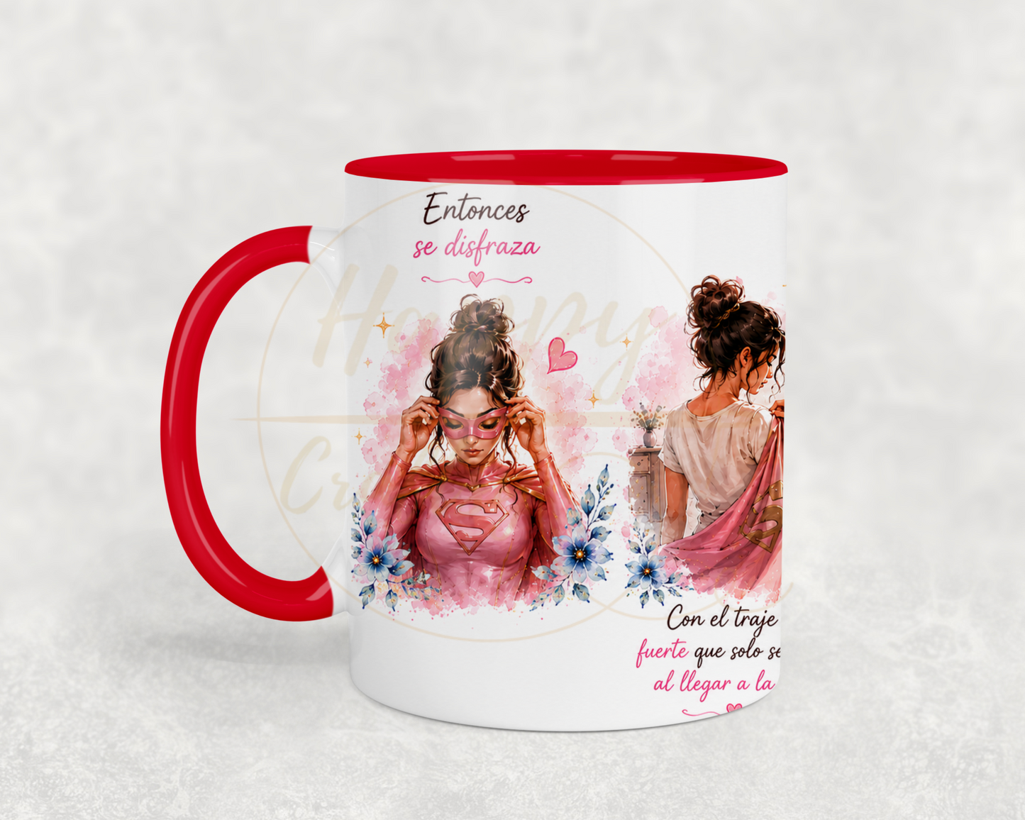 La Fuerza Que Nadie Ve Pink-350 Mugs - 350-11OZ-Red