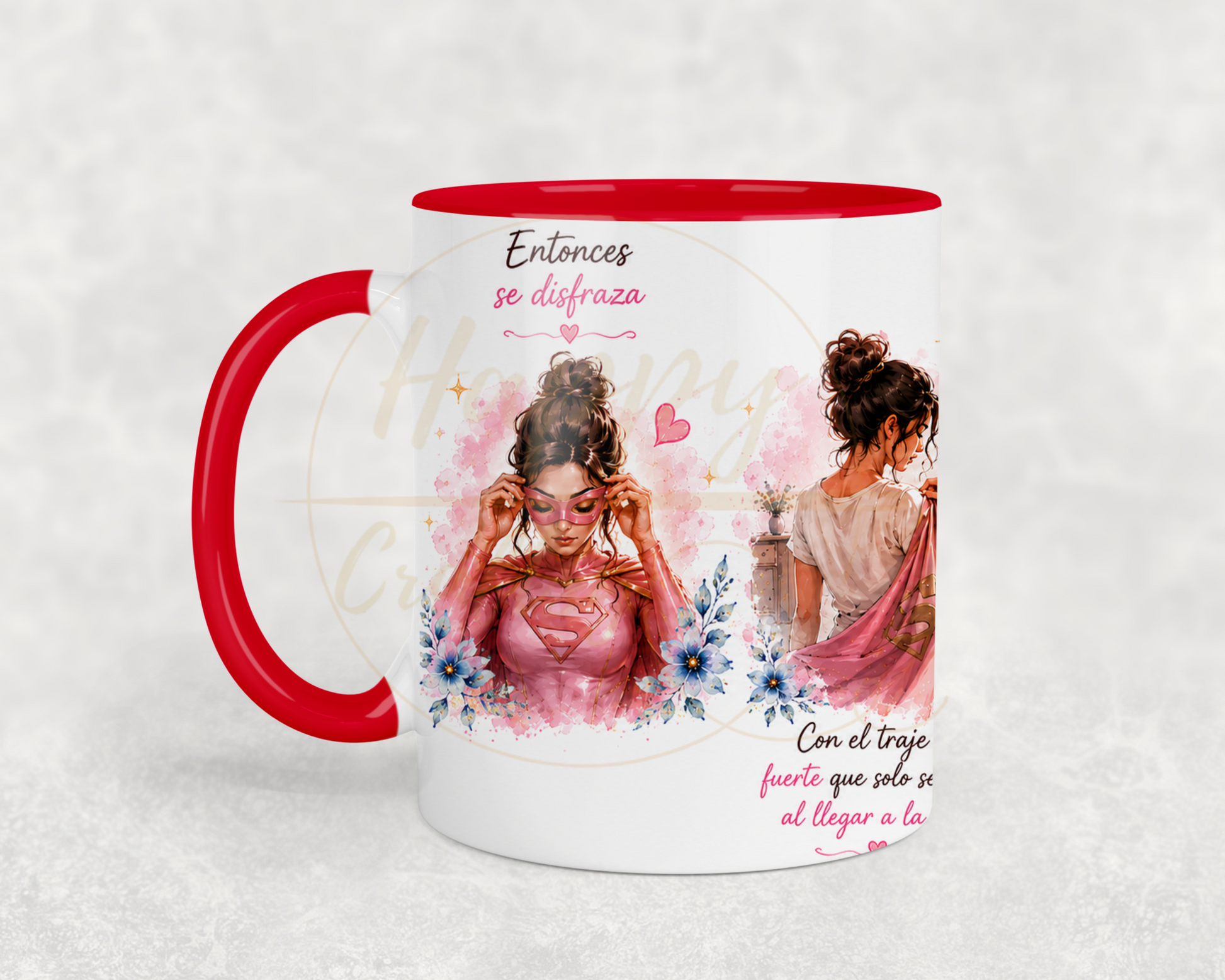 La Fuerza Que Nadie Ve Pink-350 Mugs - 350-11OZ-Red