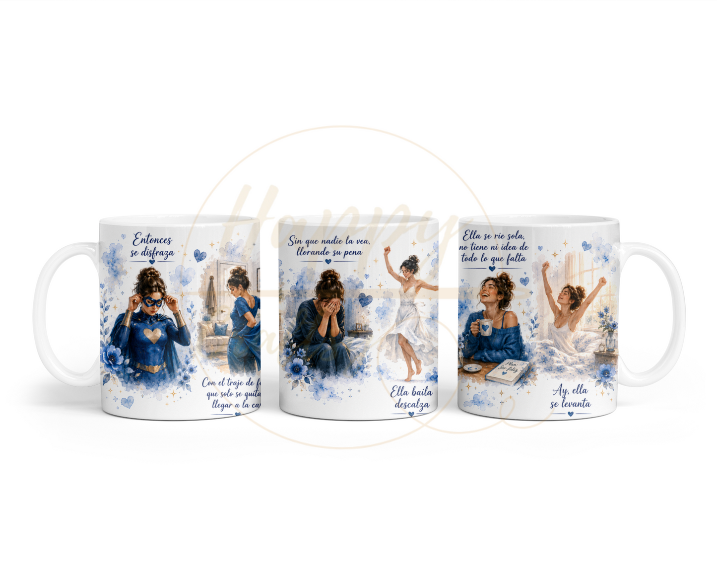 La Fuerza Que Nadie Ve Blue-349 Mugs - 349-11OZ-White
