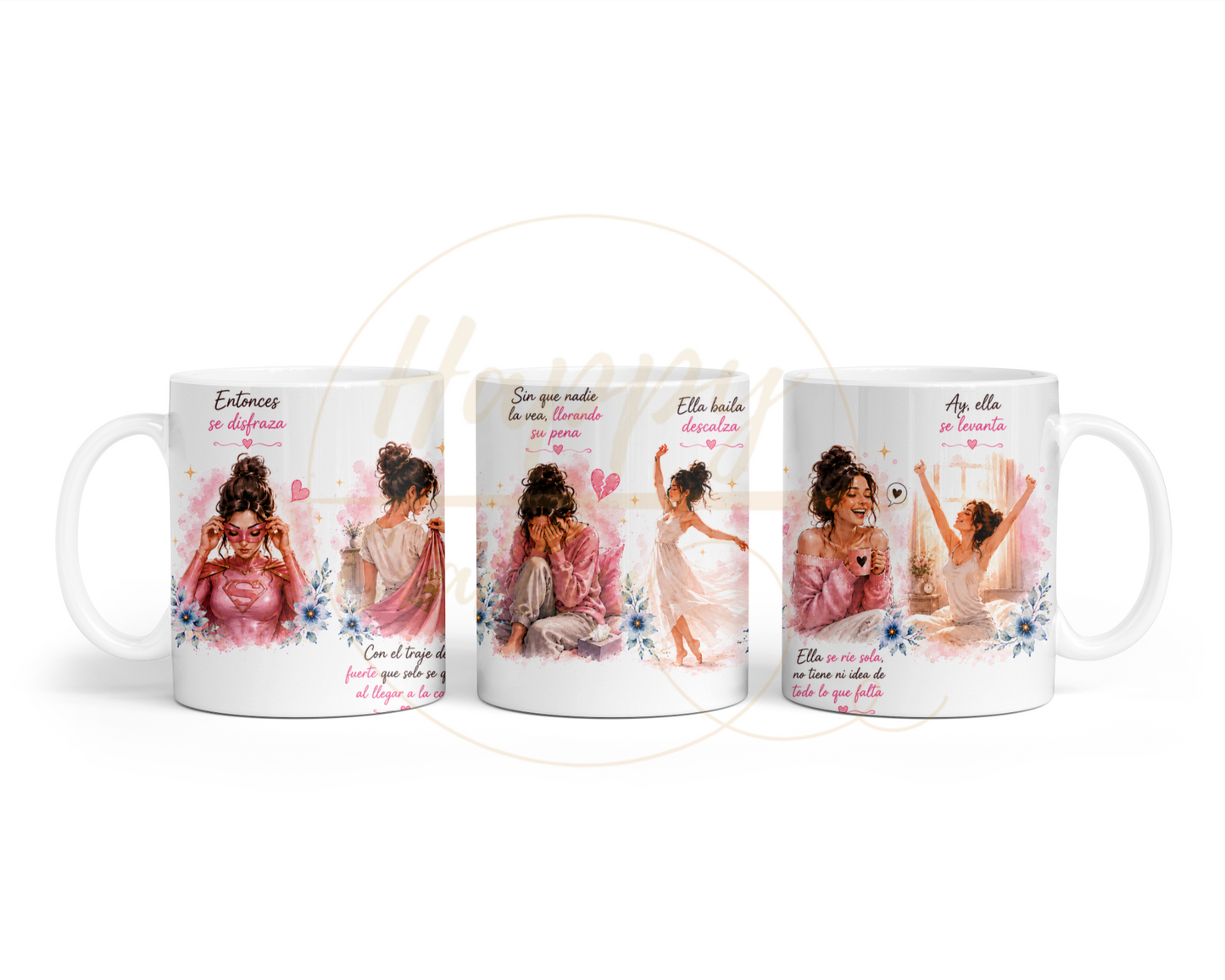 La Fuerza Que Nadie Ve Pink-350 Mugs - 350-11OZ-White