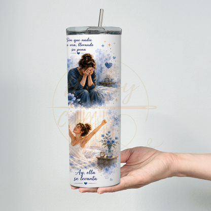 La Fuerza Que Nadie Ve Blue-349 Tumbler - 349-20OZ-White