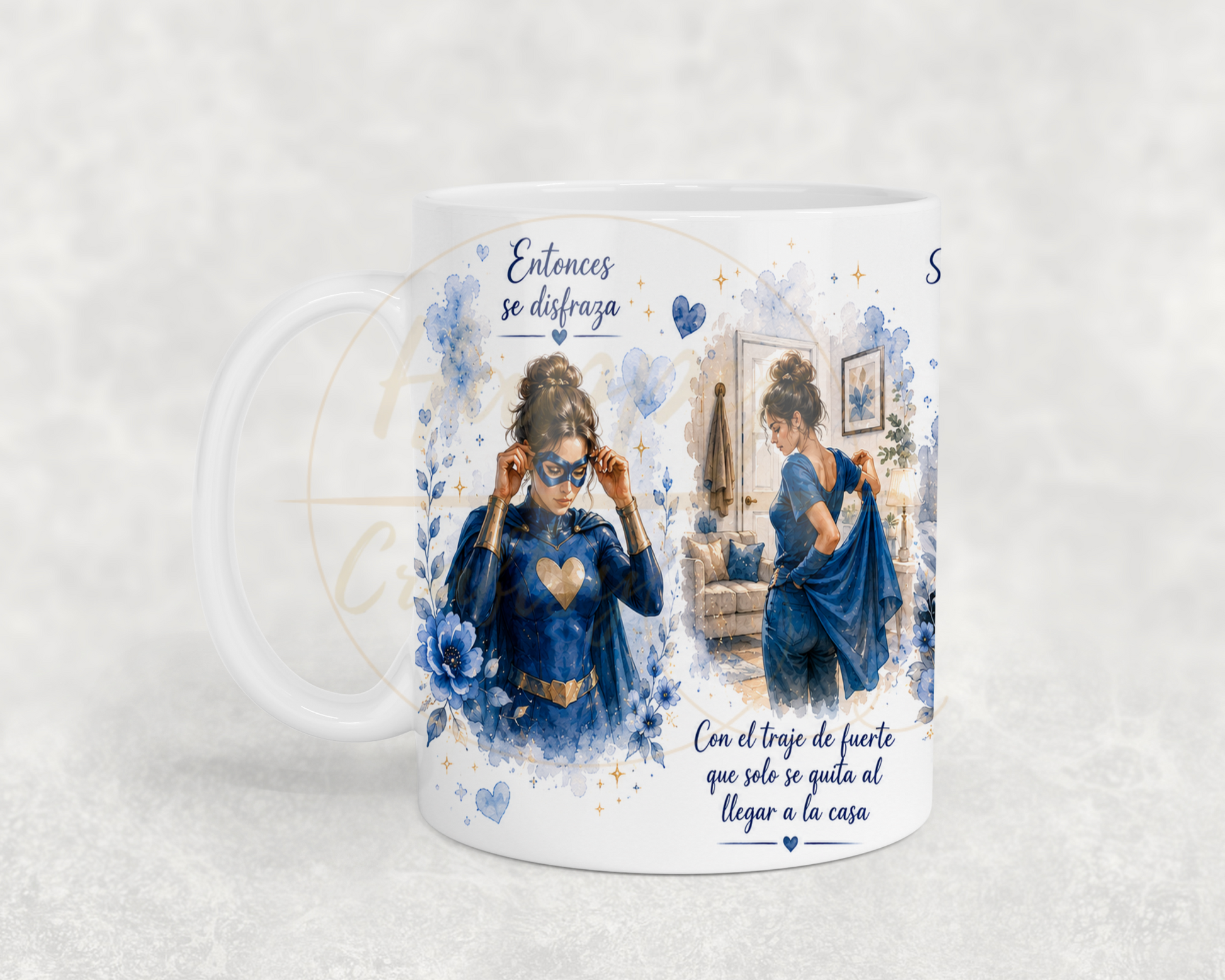 La Fuerza Que Nadie Ve Blue-349 Mugs - 349-11OZ-White
