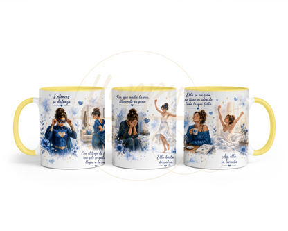 La Fuerza Que Nadie Ve Blue-349 Mugs - 349-11OZ-Yellow