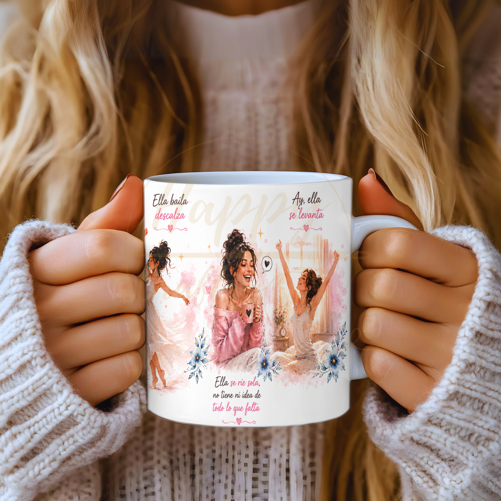 La Fuerza Que Nadie Ve Pink-350 Mugs - 350-11OZ-Yellow