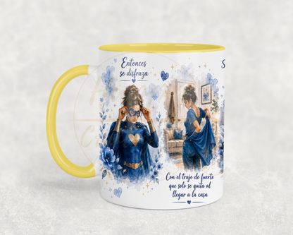 La Fuerza Que Nadie Ve Blue-349 Mugs - 349-11OZ-Yellow