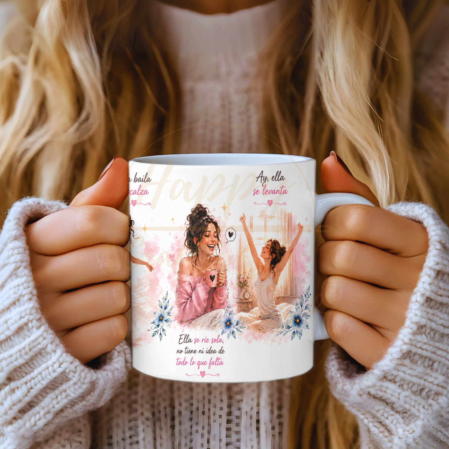 La Fuerza Que Nadie Ve Pink-350 Mugs - 350-11OZ-Dark Blue