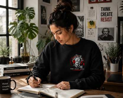 EINSTEIN, THINK. CREATE .RESIST-355 Sweatshirt - 355-3XL-Black